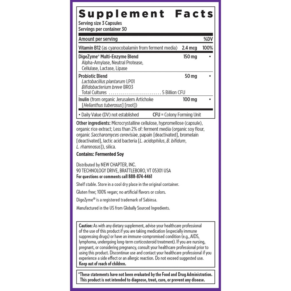 All-Flora enzyme complex ingredients list