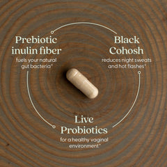 Capsules of New Chapter All-Flora Probiotic Menopause Balance