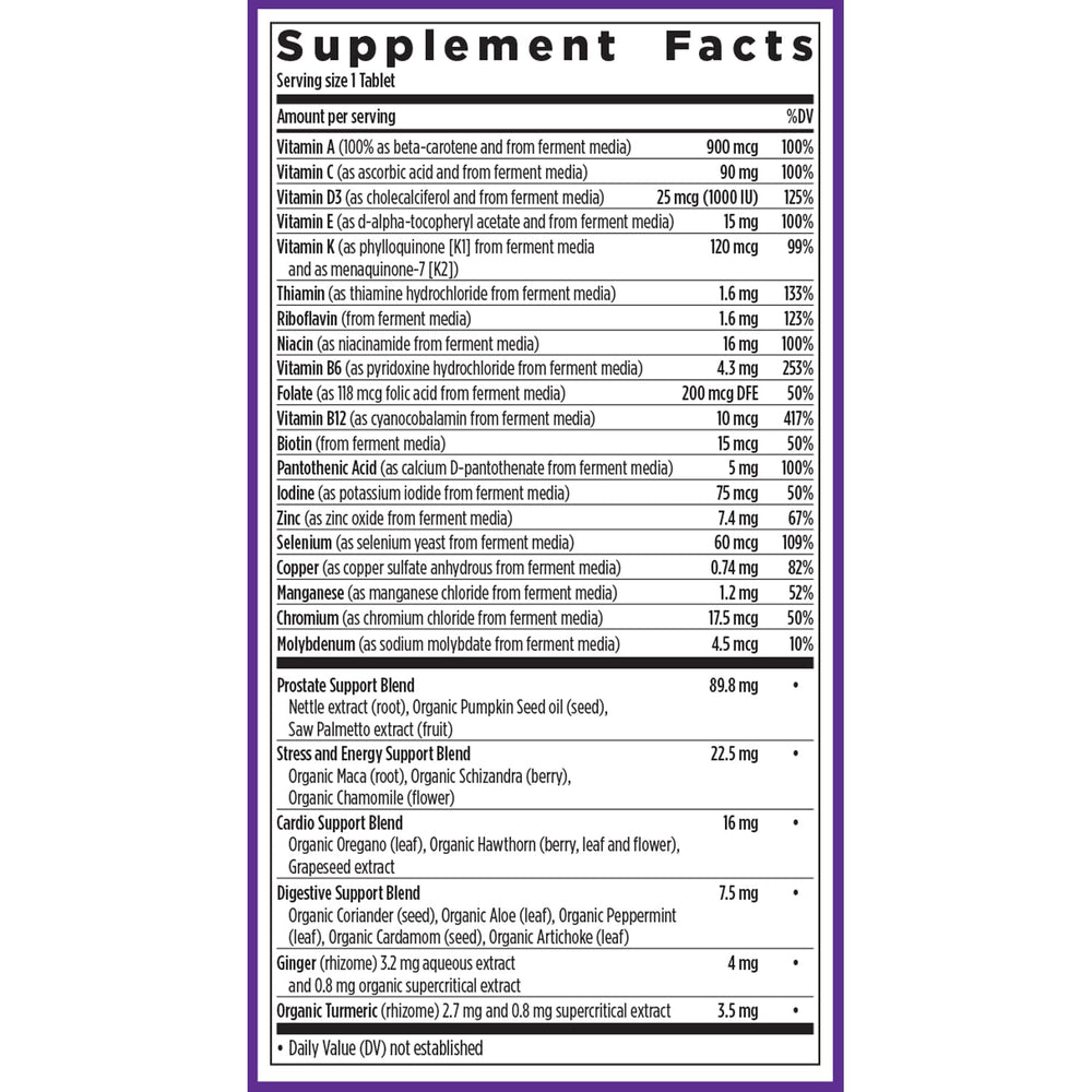 New Chapter 40+ ginger and chamomile blend supports gentle daily intake.