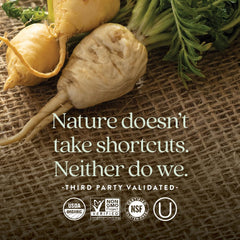 Organic Maca root and Vitamin B12 imagery