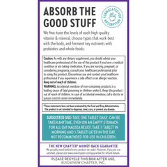 New Chapter Prenatal vegetarian and kosher certified packaging details.