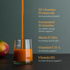Pouring New Chapter liquid multivitamin for easy absorption