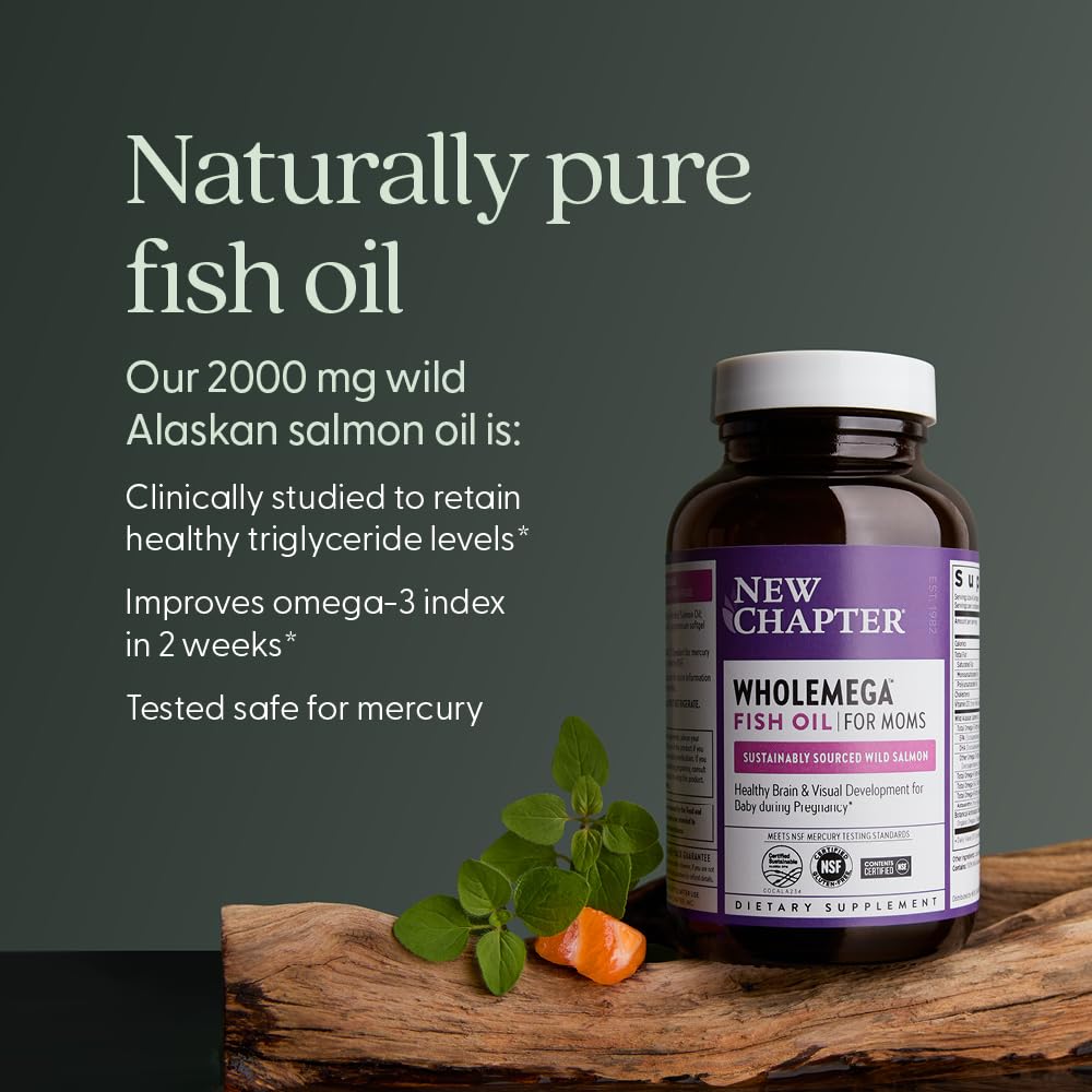 Nutrition facts and omega content on bottle