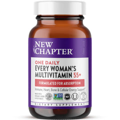 New Chapter Women’s Multivitamin 55+ bottle front for daily energy and immune support