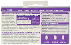 Close-up of New Choice Pregnancy Test showing 1-minute result