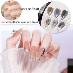 New Irven glitter-detail close-up reveals rich sparkle on nails.