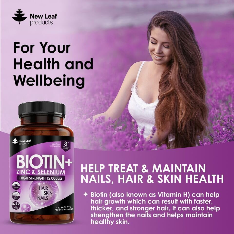 New Leaf Biotin vitamins packaging front