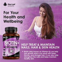 New Leaf Biotin vitamins packaging front