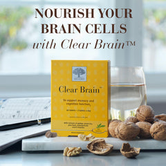 Vegan, non-GMO and preservative-free icons for Clear Brain