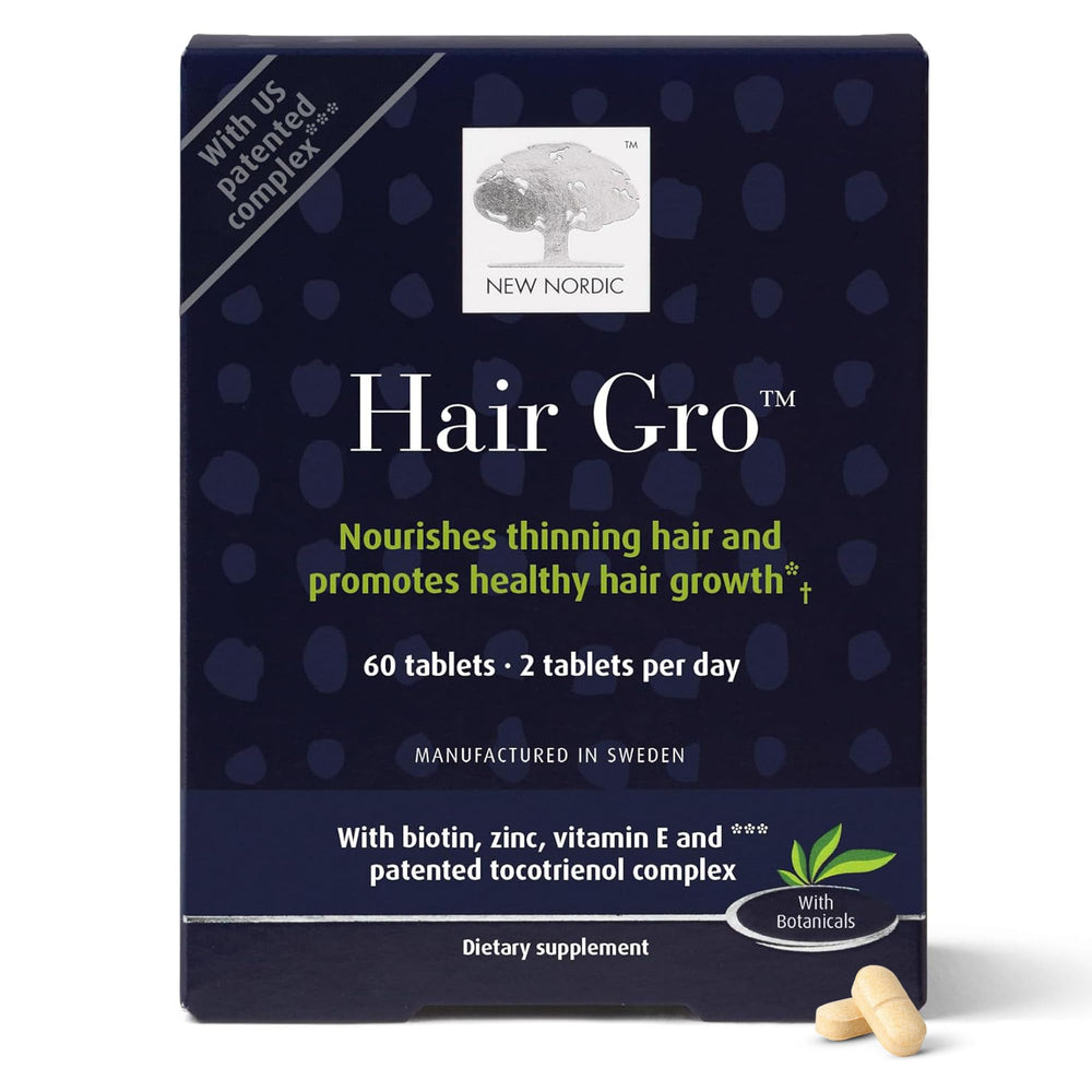 New Nordic Hair GRO bottle on white background