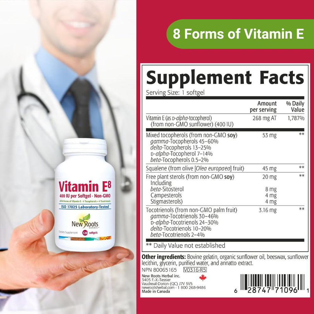 Non-GMO vitamin E ingredients and shell