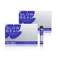 Newellme Glow+Beauty Collagen Drink bottle with label