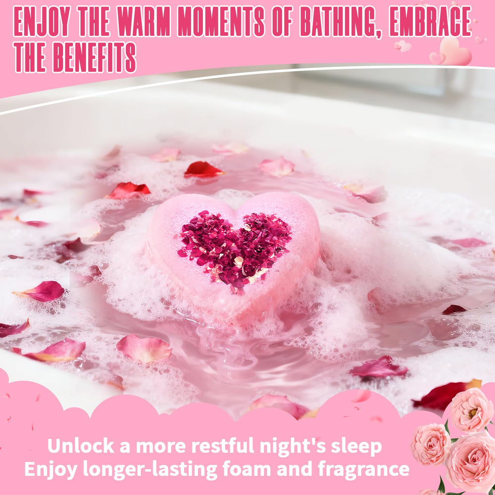 NEWFEIFAN cozy home spa scene with valentines bath bomb