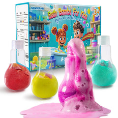 NEWFEIFAN Potions Bath Bombs unleash colorful foam for exciting bath play.