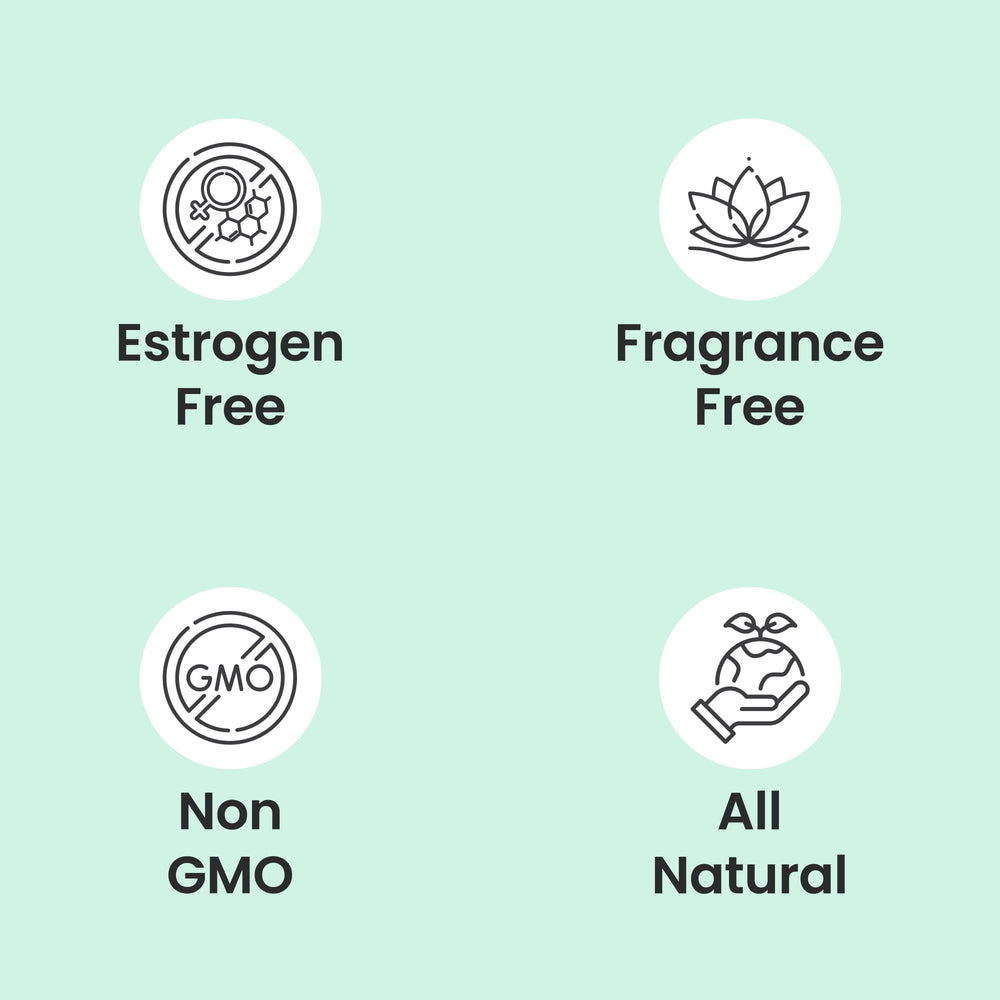 NewLife Naturals menopause-support image conveys estrogen-free moisture for hormonal transitions.