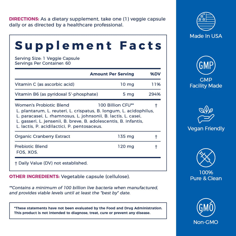 Close-up of probiotic capsules highlighting 100 Billion CFU