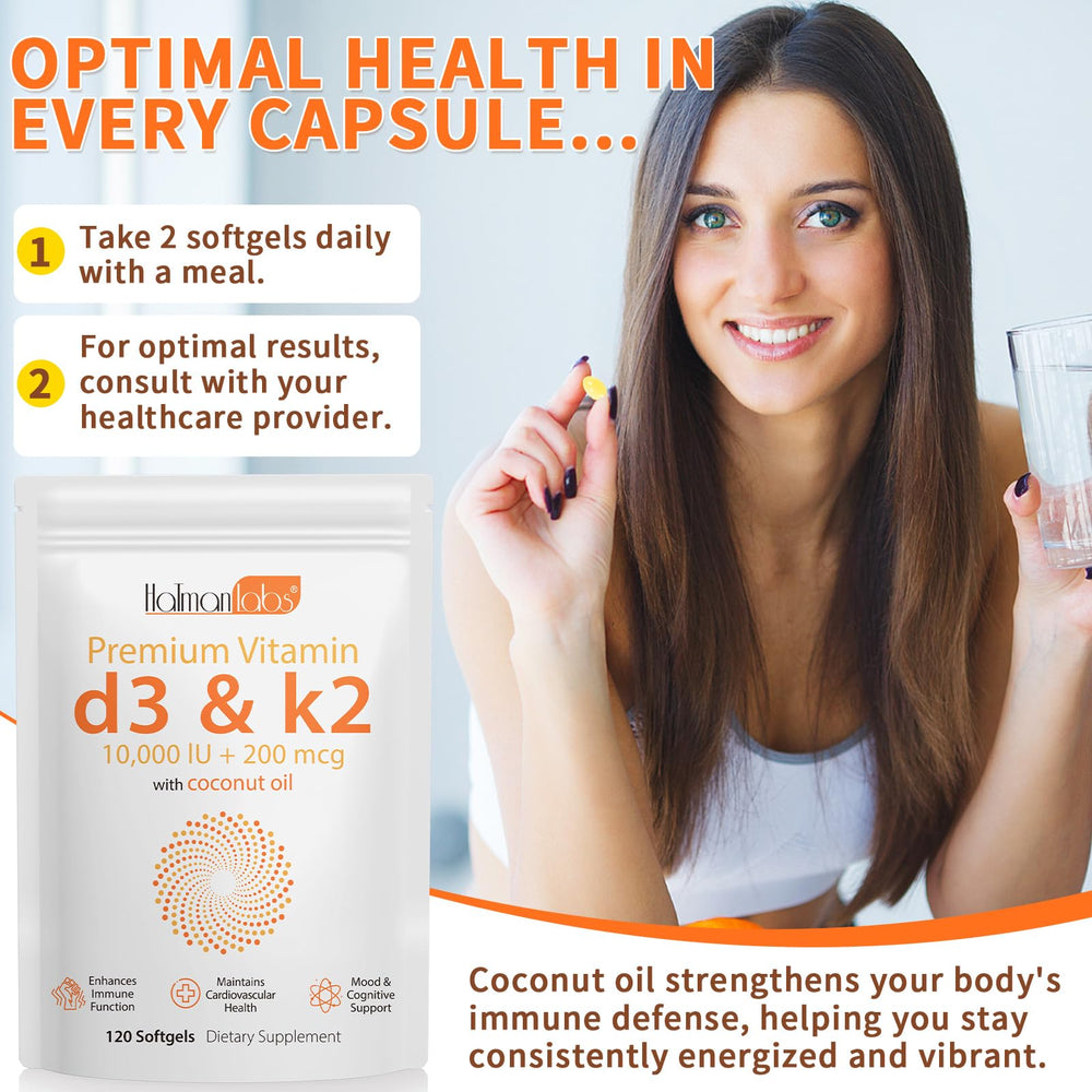 Visual of D3 and K2 ingredients and label