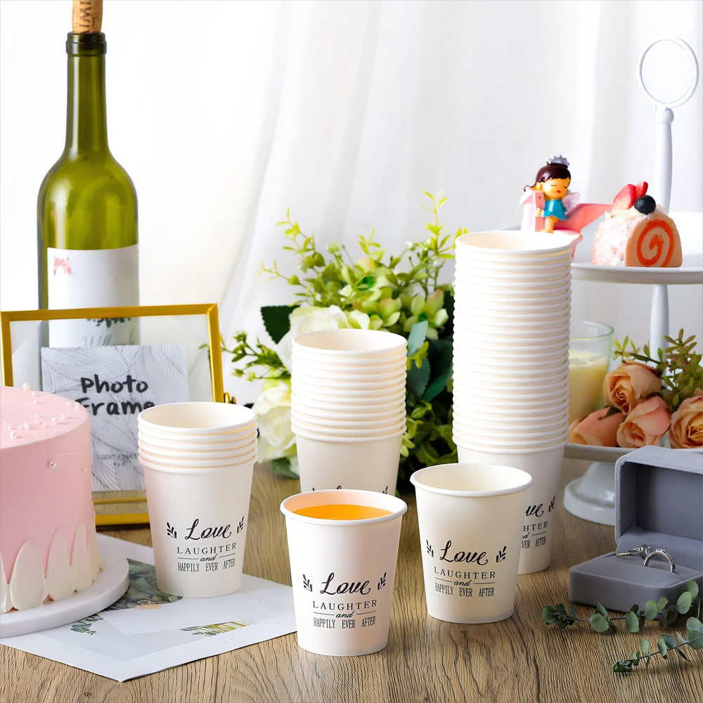 Newtay disposable coffee and tea cups simplify post-party cleanup.