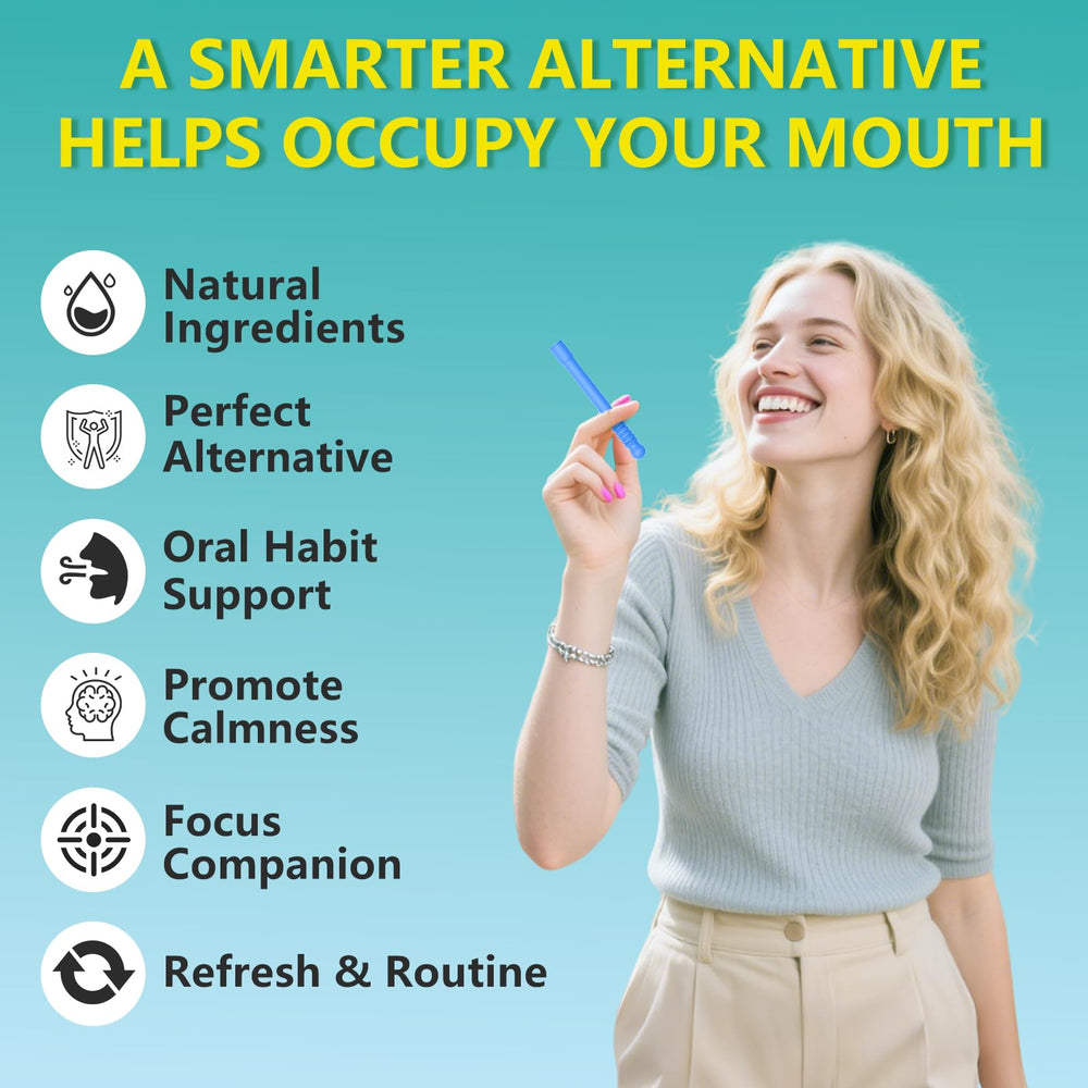 NEWUPGRADED Chewable Essential Oil Breath Stick side angle