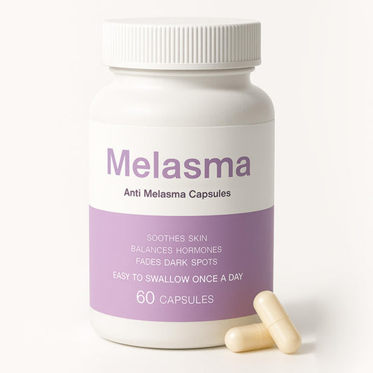 Newureho Melanina Anti-Melasma capsules bottle close-up