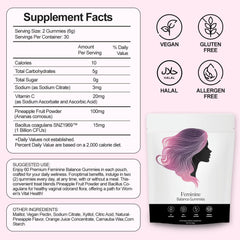 Lifestyle shot showing use of Nuora gummies for women's wellness