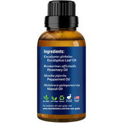 Close-up of Nexon Botanics Breathe oil bottle