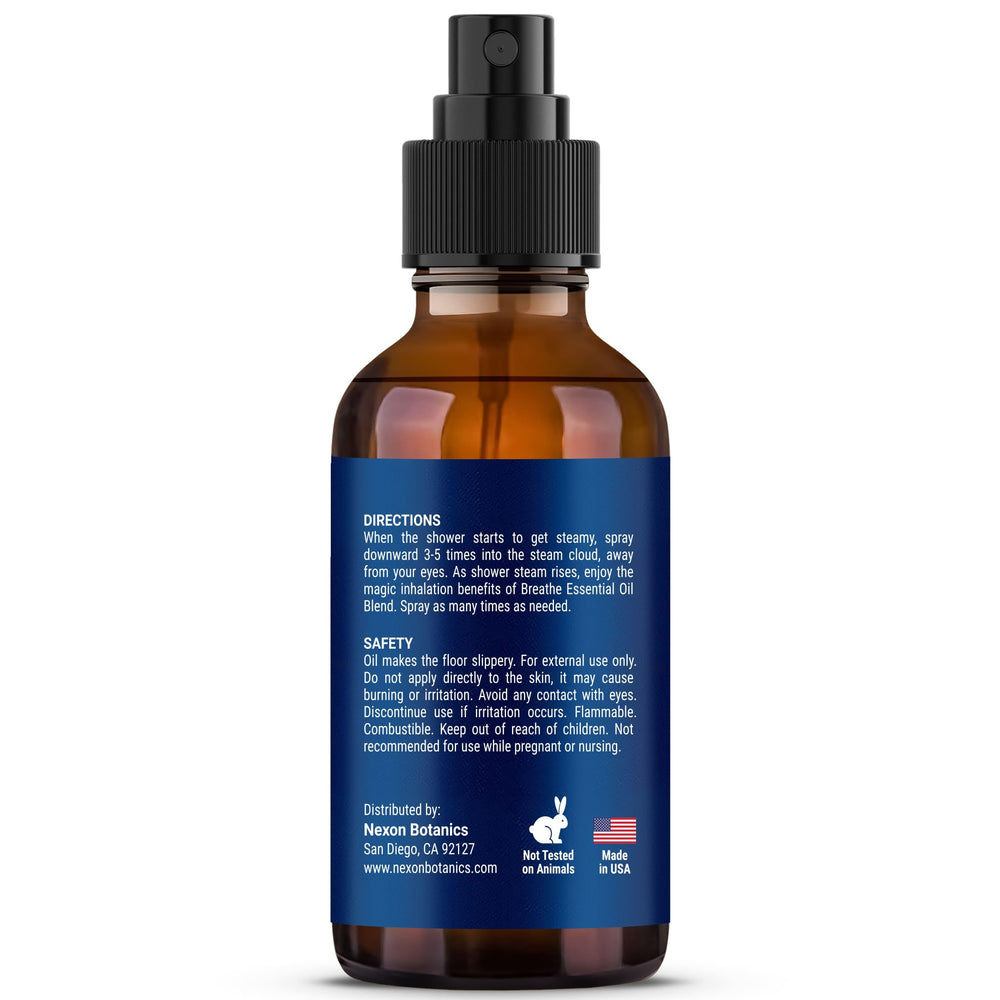 Nexon Botanics Breathe Shower Steamer Spray 2 oz on a shelf