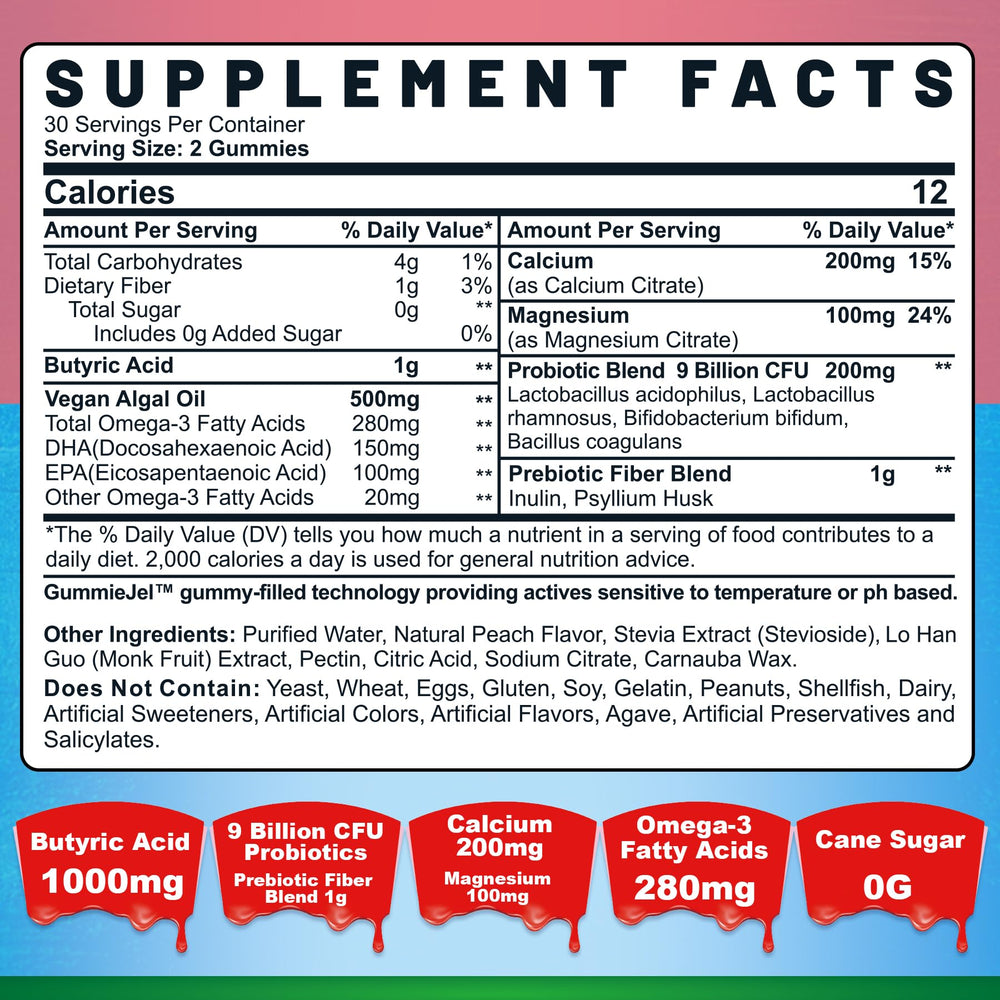 Nextdia gummies cross-section reveals peach filling for tasty, sugar-free support.