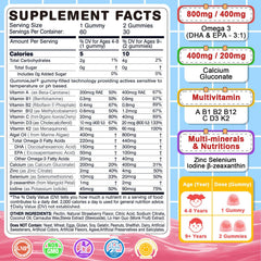 Ingredients and vitamins illustration for Nextdia gummies
