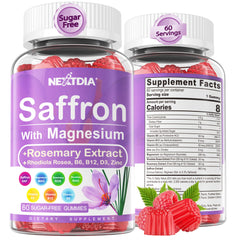 Nextdia Saffron Gummies bottle front view