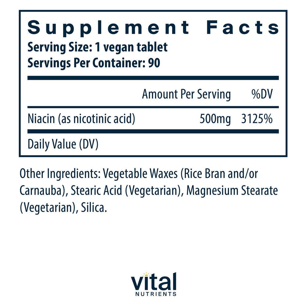 Niacin 500mg timed-release capsules close-up