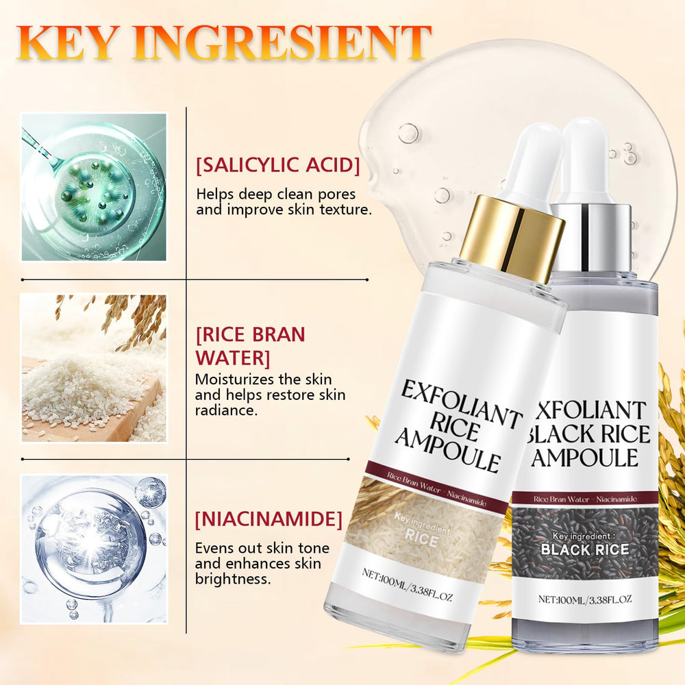 Black and White Rice Peeling with niacinamide supports even skin tone.