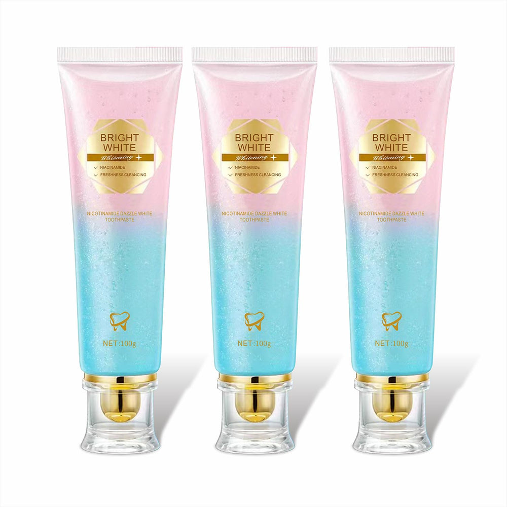 Front view of Niacinamide Whitening Toothpaste 3-pack box