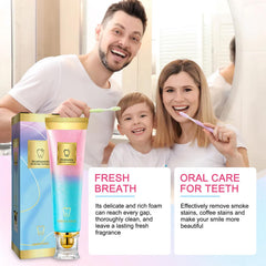 Close-up of Niacinamide whitening toothpaste texture