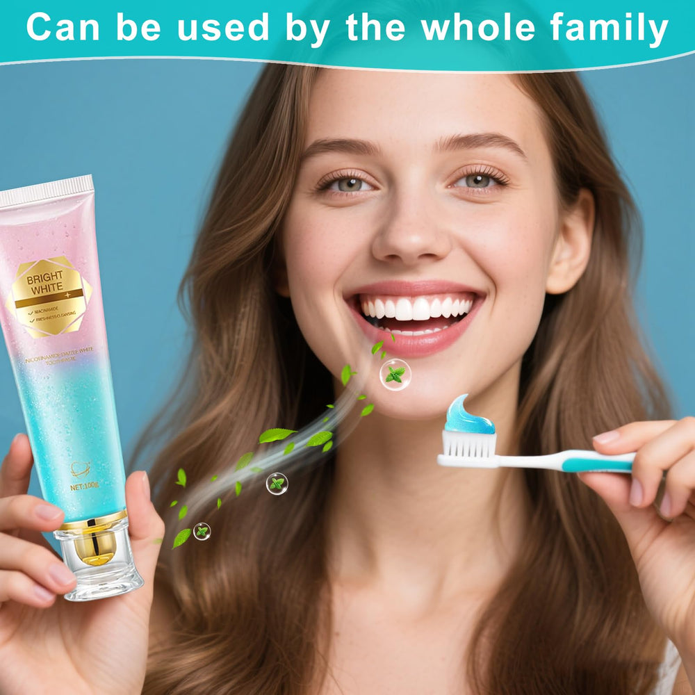 Close-up of toothpaste on toothbrush