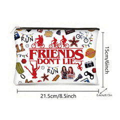 Niarezom Stranger TV makeup bag exclusive prints evoke cinema nostalgia.