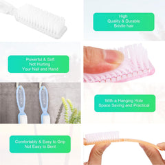 NICEMOVIC multi-use brush tackles nails, feet, shoes, and home surfaces.