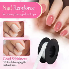 NICENEEDED fiber-silk material close-up highlighting natural look for nails