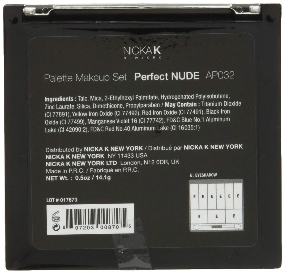 NICKA K Perfect 9 Nude palette uses natural ingredients for a healthy glow.