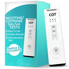 Nicotests Ultra-Sensitive Smoking Test Kit box and components