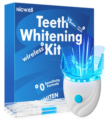 Nicwell Teeth Whitening Kit with LED light and 35% carbamide peroxide gel