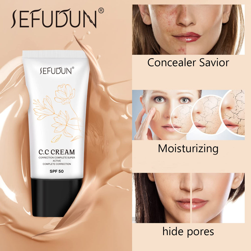 NIFEISHI CC Cream offers a semi-matte glow on mature skin