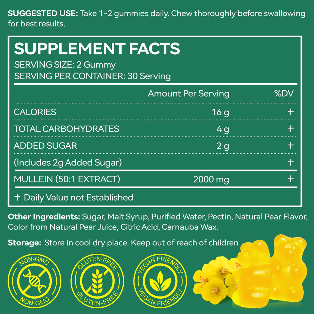 Pear-flavored chewable gummies highlighting natural form