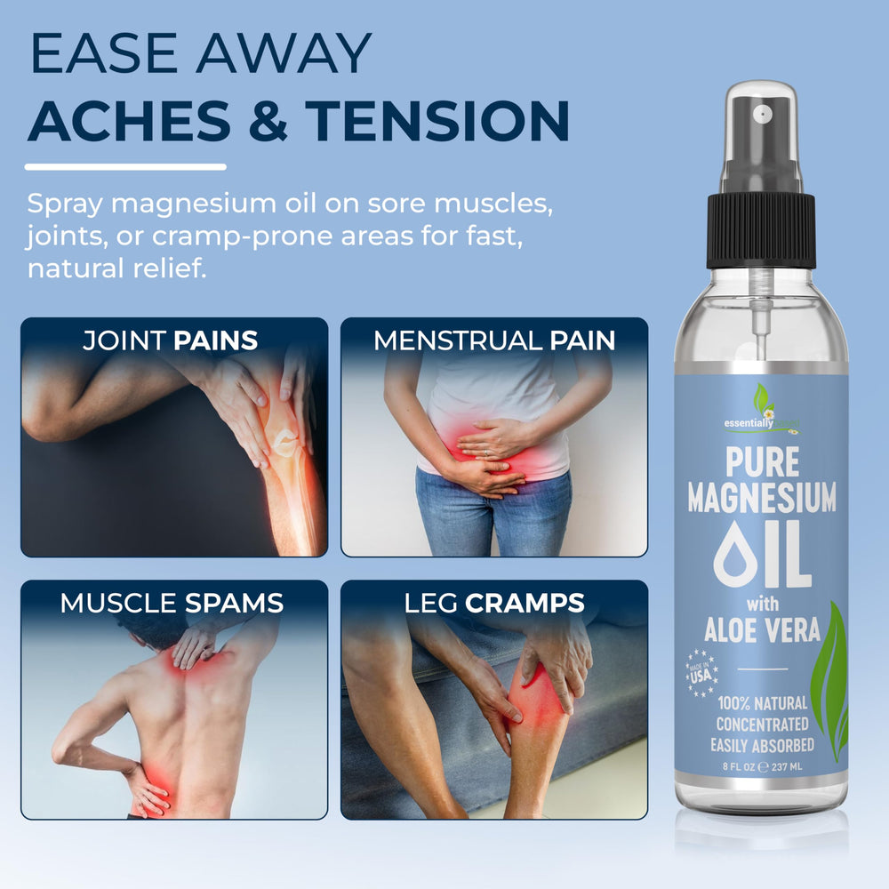 Nighttime relaxation with magnesium oil spray for sleep