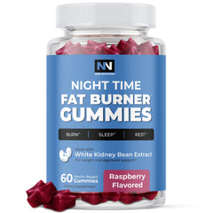 Night Time Fat Burner Gummies bottle with label facing forward