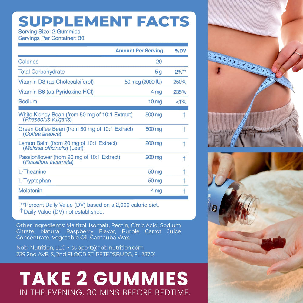 Close-up of a single Night Time Fat Burner gummy on white background