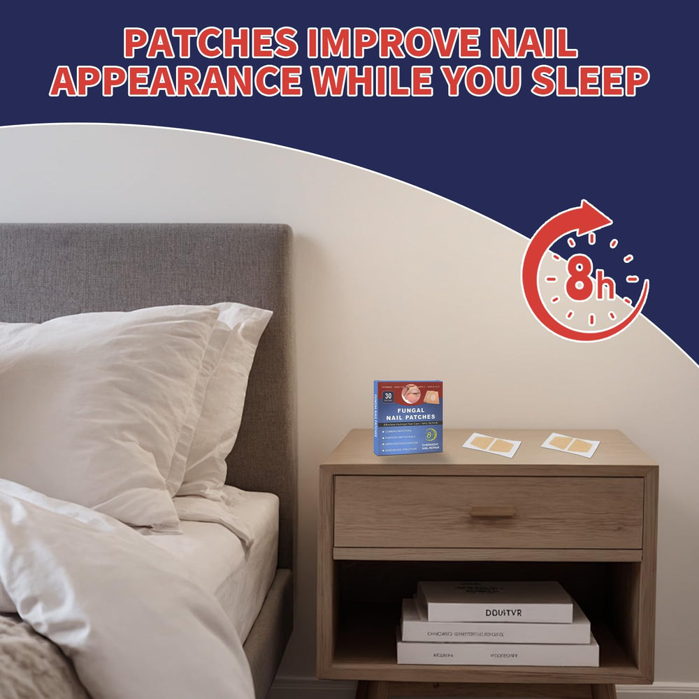 Nighttime Nail Patches visible-results highlights brighter, smoother nails after consistent use.