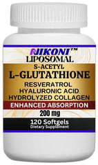 Nikoni liposomal S-acetyl L-glutathione and resveratrol softgels - 500 mg per serving