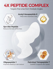 NING DERMOLOGIE peptide complex illustration highlights wrinkle-relief potential.