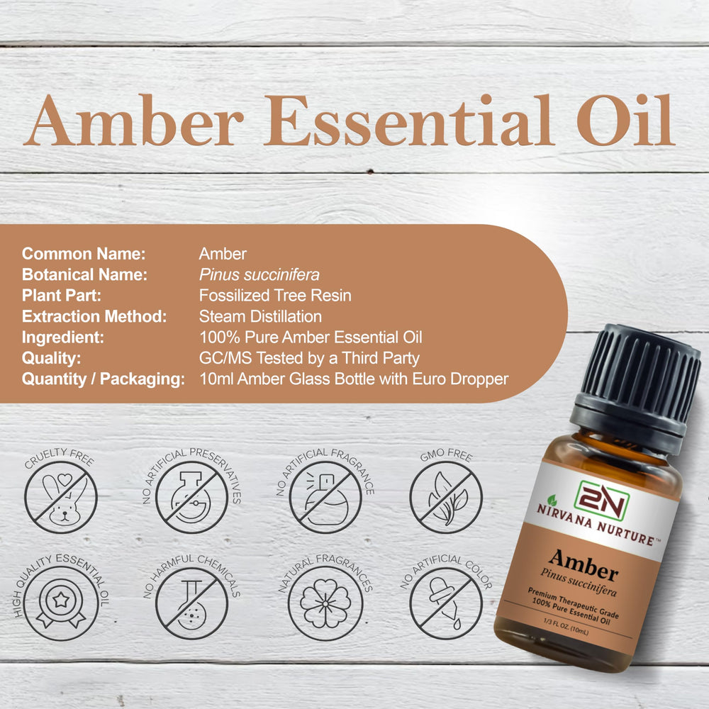 Amber essential oil being dispensed from a dropper